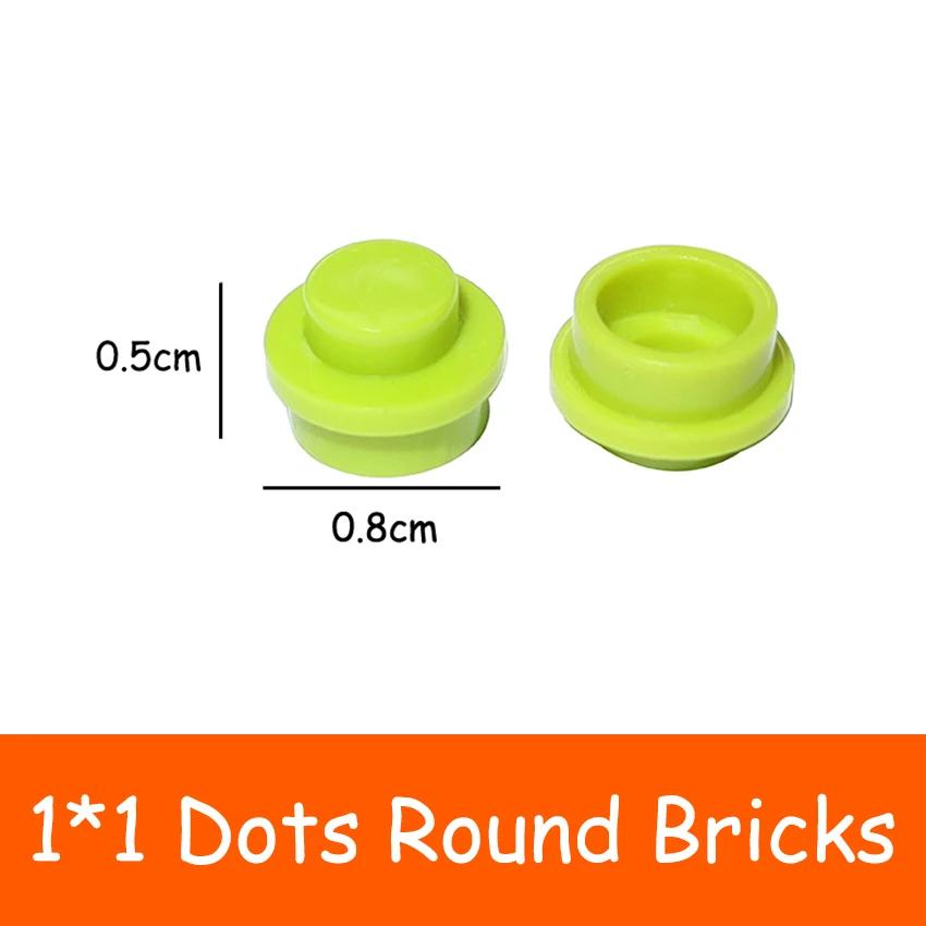 Non-Toxic 250Pcs 4073 6141 Plate Round 1X1 Dot Moc Assemble Particles Diy Building Blocks 1*1 Figures Lamp Bricks Educational Toy For Kids