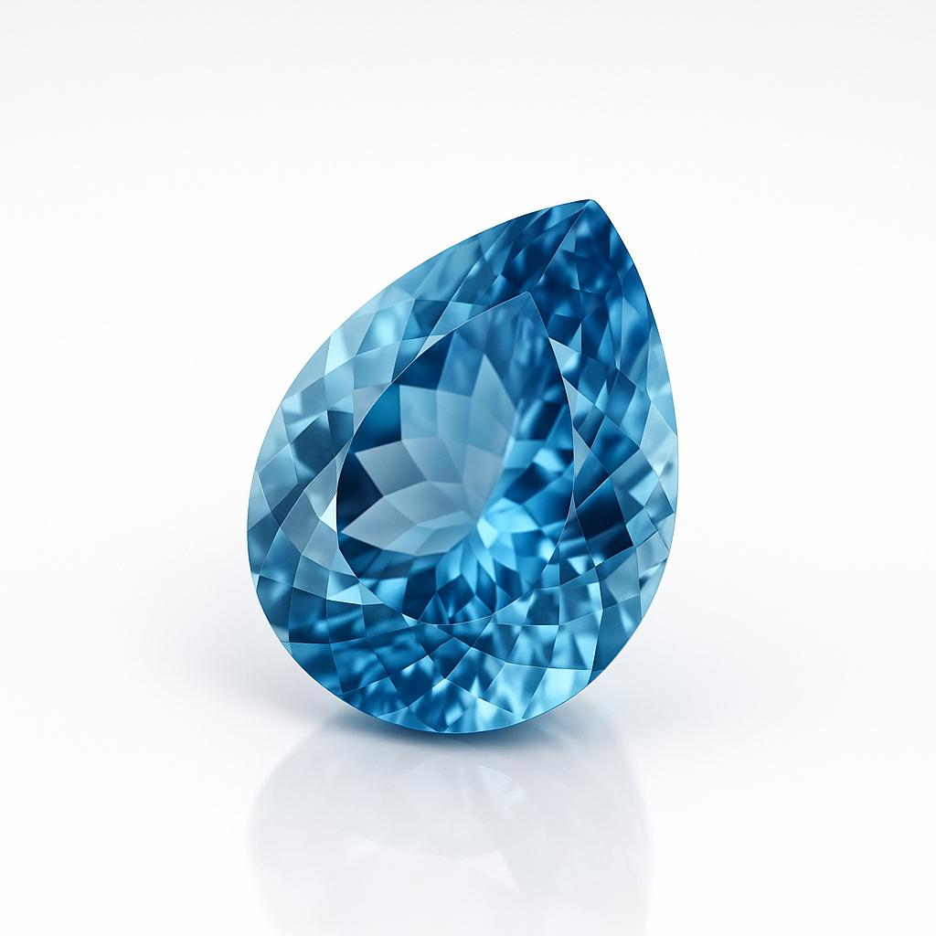 Natural Blue Sapphire Loose Gemstone Pear Cut 6.20 ct September Birthstone for Gem Collections