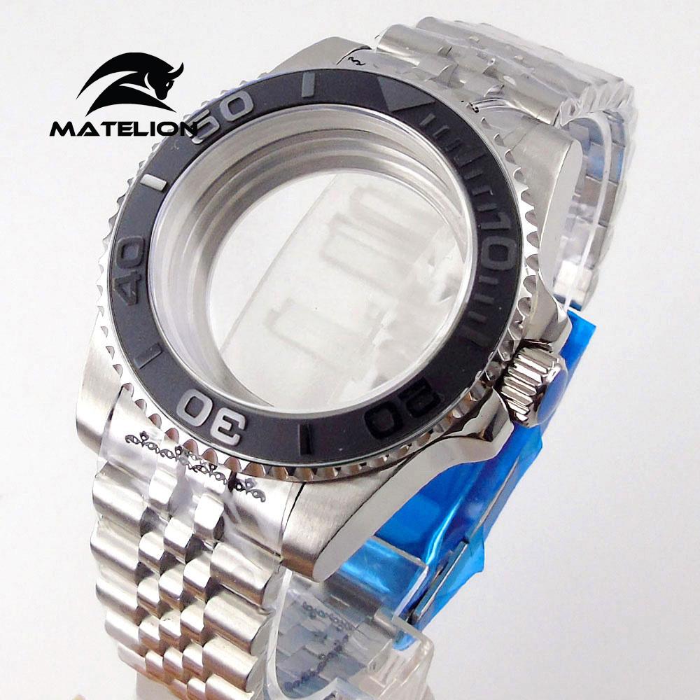 Корпус для дайвинга Matelion 200M, 40 мм, подходит для NH35 NH36 NH34 GMT ETA 2824 PT5000, браслет Jubilee, сапфировое стекло, застежка-слайдер