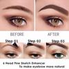 Four Fork Eyebrow Pencil Waterproof Non-makeup Natural Three-dimensional Color Liquid Eyebrow Pencil Lasting Setting Women's Cosmetics Makeup