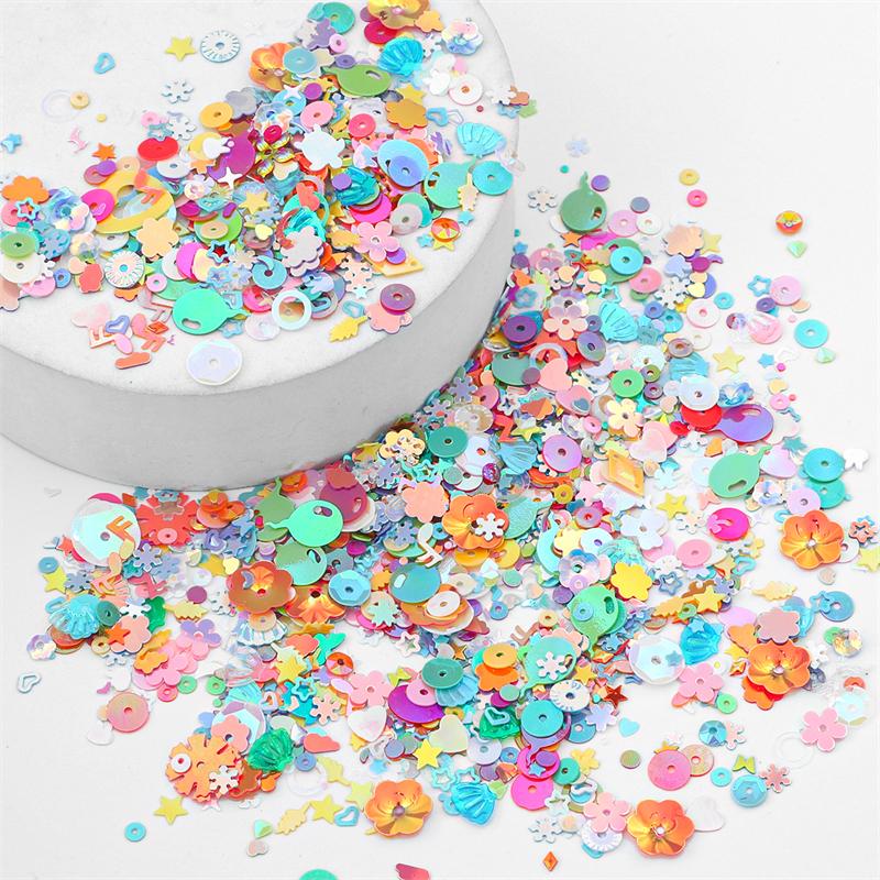 20g/Bag Mixed Shapes Loose Sequins for Nail Decoration Art Craft DIY Scrapbooking Garment Sewing Accessories