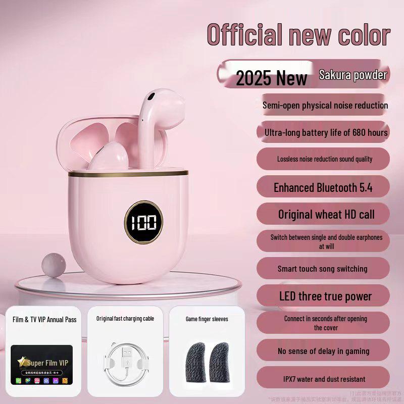 2025 Noise-Cancelling In-Ear Wireless Bluetooth Headphones with Long Battery Life