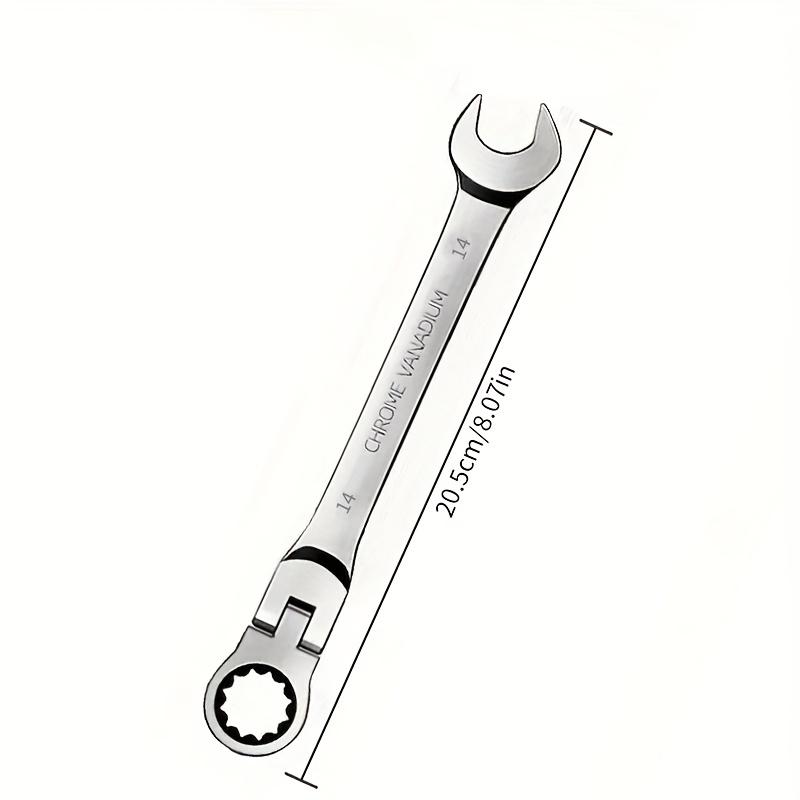 Multi-Functional Ratchet Wrench, 72 Teeth, 180 ° Rotational Design, Durable Chromium-Vanadium Steel, Suitable for Automobile Maintenance, Bicycles