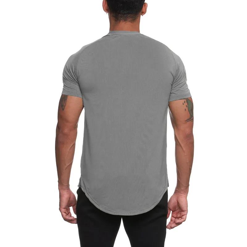 Muscleguys Удобные дышащие мужские спортивные футболки для фитнеса, летняя повседневная одежда для бега на открытом воздухе, мягкая и бесследная