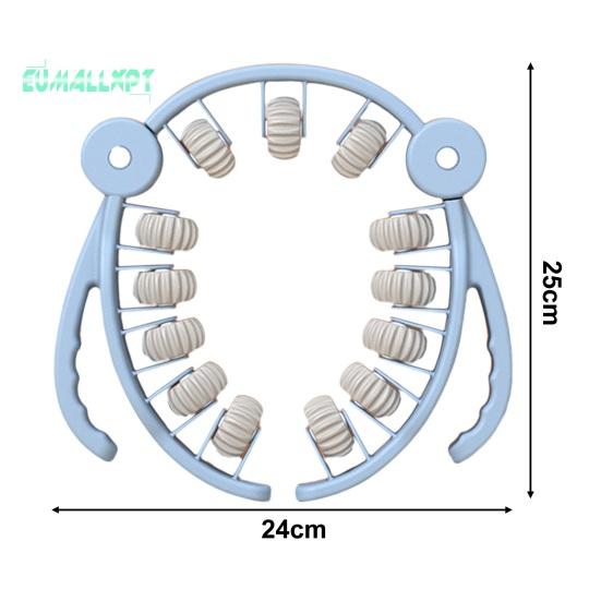 Многофункциональные круглые зажимы для ног, вращающийся на 360 градусов, 13-колесный роликовый массажер для мышц ног, шеи, рук, рук, расслабляющий массажер для мышц, оборудование для спортивной йоги в помещении