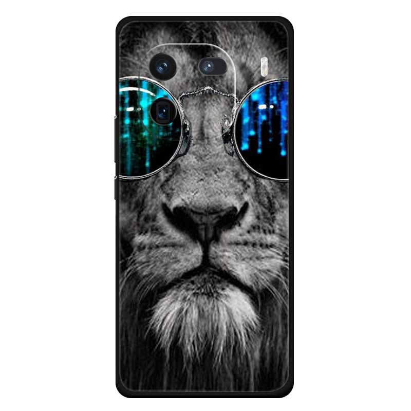 Чехол для Vivo Iqoo 12 Мягкий силикон Милый Кот Лев Печатные Чехлы для Vivo iQOO 12 Pro Чехлы Роскошные Защитные Сумки Iqoo12