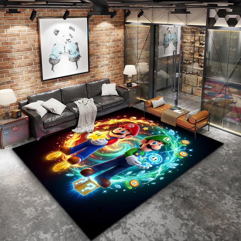 Super Mario Carpet Rug For Living Room Bedroom Home Sofa Decoration Kids Play Nonslip Floor Mat