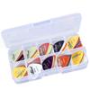 Yammy Plastic 24 Pieces Bass Guitar Picks Various Thickness Colorful Storage Box Included
