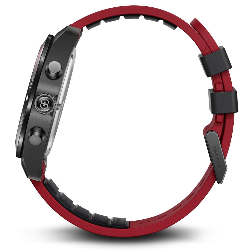 Victorinox SWISS ARMY Аналоговые кварцевые часы-хронограф Черно-красный резиновый ремешок Корпус из нержавеющей стали Сменный бренд Подарок Водонепроницаемые Мужские часы, Циферблат,