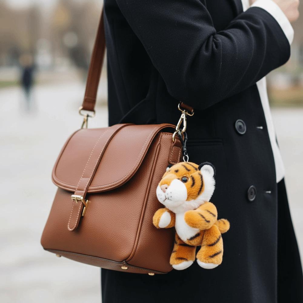 Stuffed Keychain Tiger Plush Keychain Paw Holder Tiger Plush Toy Bag Decoration