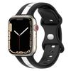 Силиконовый ремешок для Apple Watch Ultra 3/2 Браслет 49мм 45мм 41мм 44мм 42мм 46мм Двухцветный браслет iWatch 11 10 9 8 7 6 5 4 SE Ремень