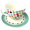 Les Trésors De Lily [N8500] - Cup + Saucer 'Vintage Design' Multicolored Dots - Cup 11x7 Cm