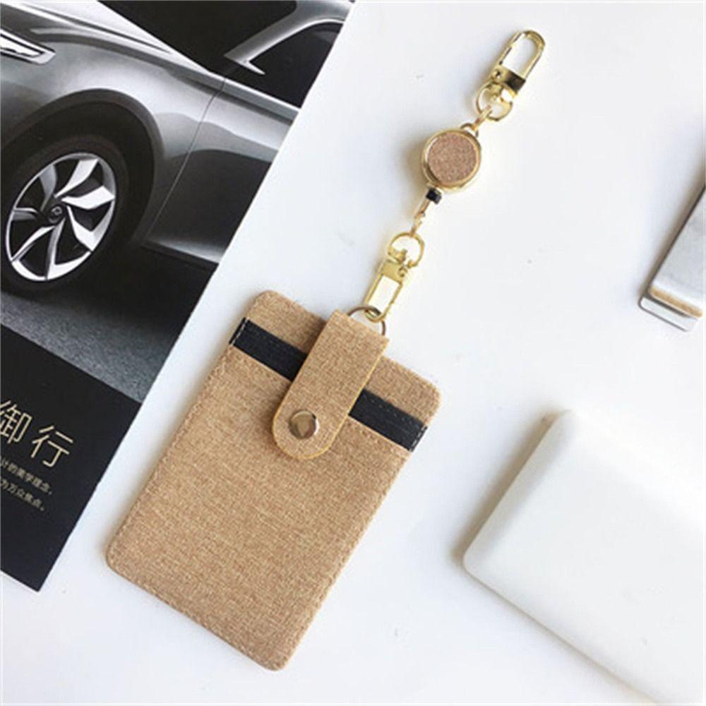 Extendable Retractable Badge Reel Pull Keyring Easy Pull Buckle ID Lanyard Key Ring Name Tag Elastic Metal Badge Holder