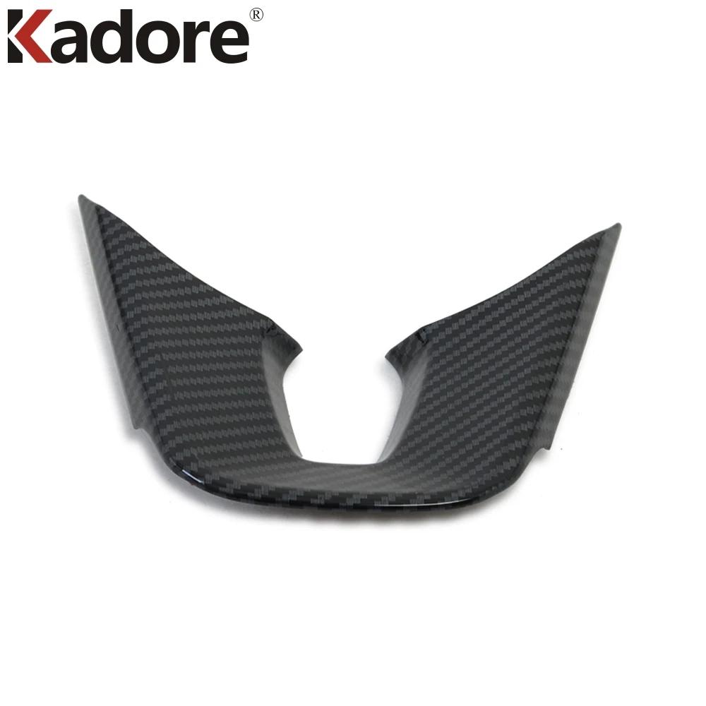 Car Steering Wheel Panel Cover Trim For Kia Forte K3 Carbon Fiber Interior Mouldings Accessories