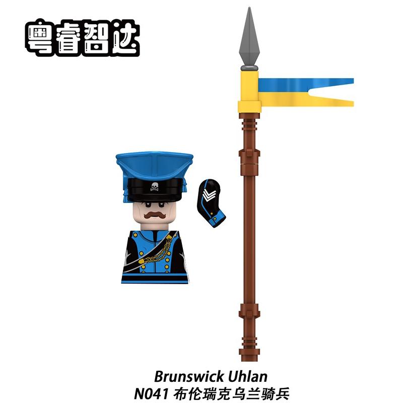Napoleonic Wars Military Soldiers Building Blocks British France Prussia Cavalry Army Russian Infantry Figures Bricks Kids Toys