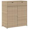 VidaXL Armoire de Rangement de Jardin, Organisateur de Terrasse avec Porte, Meuble d'Extérieur Patio Arrière-cour, Beige 365566