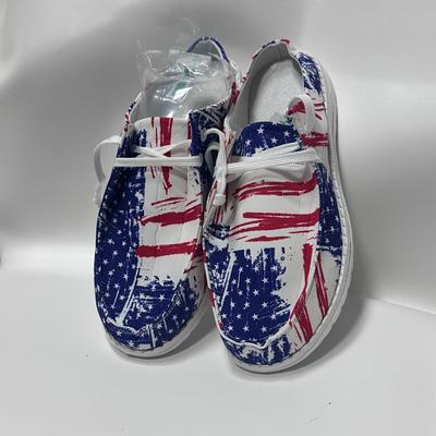 Удобные и повседневные туфли-лодочки на плоской подошве, женские туфли большого размера Star Doudou, легкие туфли-одиночки с национальным флагом