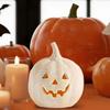 Pumpkin Halloween Decoration Hand-Carved Classic Jack Lantern Fall Decor Farmhouse Table Porch Indoor Ornament