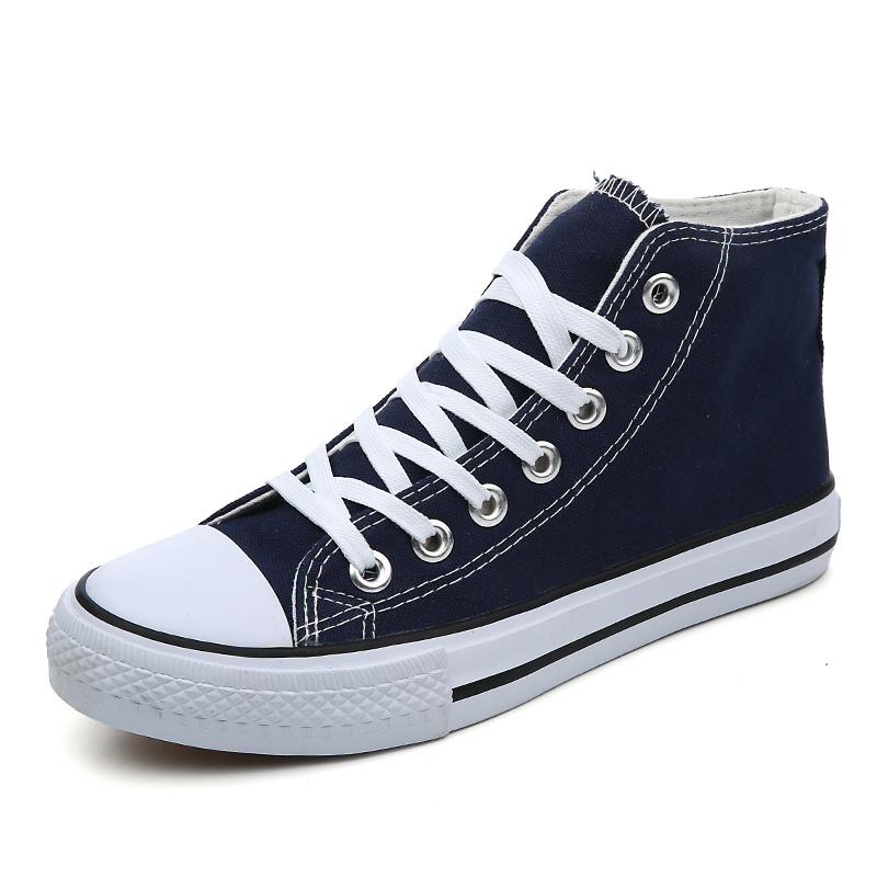 Men's/women's High-top Canvas Shoes Couple Shoes Trend Wild Shoes Fashion Denim Shoes Sneakers Men