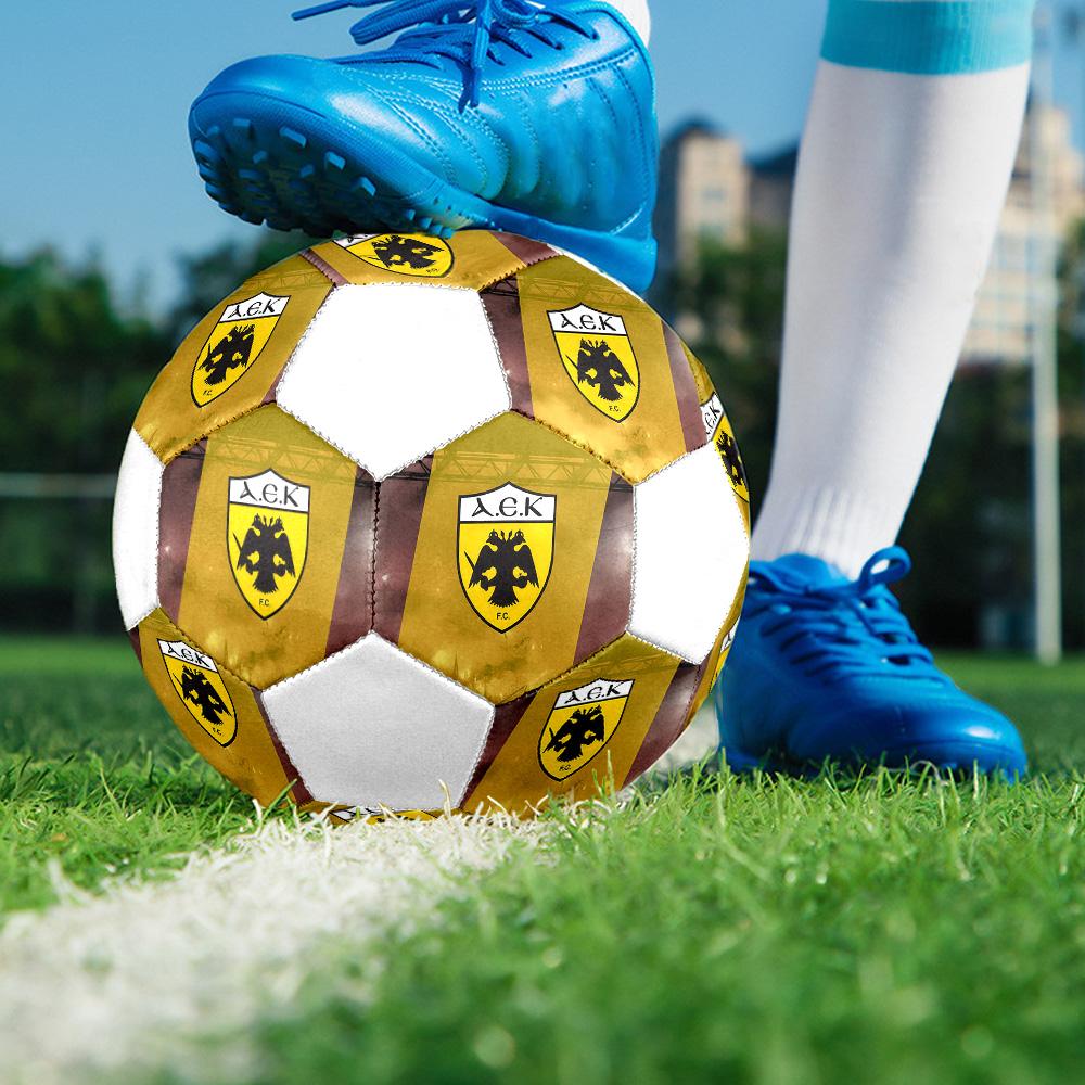 1PC AEK Athens club size 5 soccer ball PrahaIndoor Soccer Ball Colorful All Ages Machine Stitched PVC Competition Ready Durable High-Bounce