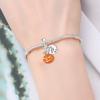 Original Charms Copper Luminous Halloween Pumpkin Car Pendant Red Epoxy Skull Apple Bead Fit Bracelet Women Jewelry Diy Gift