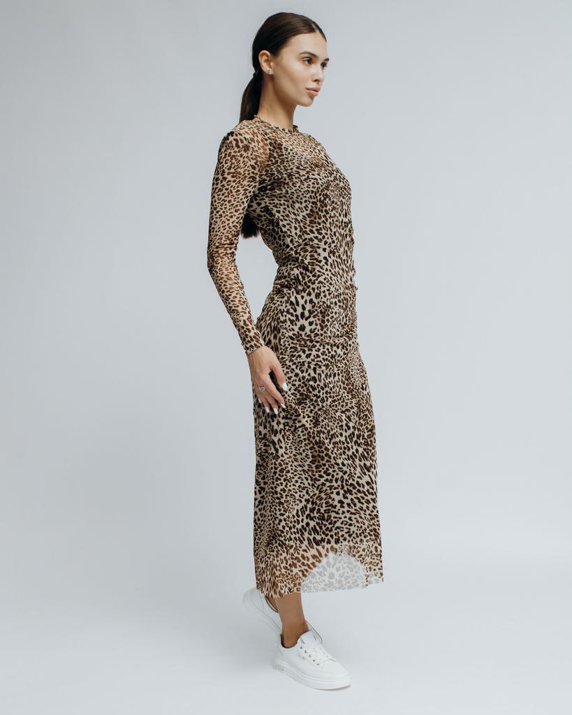 Платье длинное в обтяжку Samsara 6402 36 леопардовое