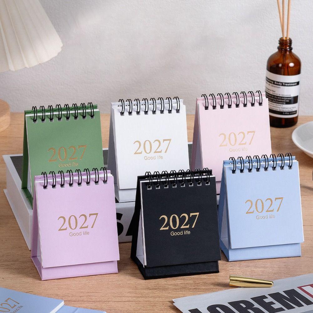 English Calendar Monthly Calendar with Sticker Desktop Calendar Premium Desk Flip Calendar Home
