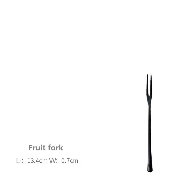 Набор столовых приборов в стиле ретро черного цвета из нержавеющей стали 304, набор из трех предметов: нож для стейка, вилка, ложка, кофейная ложка, вилка для фруктов