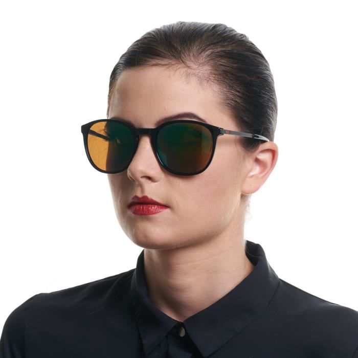 Lunettes de soleil - Helly Hansen - Modèle trapèze - Plastique noir - Protection 100% UVA/UVB - Taille 55-22-140