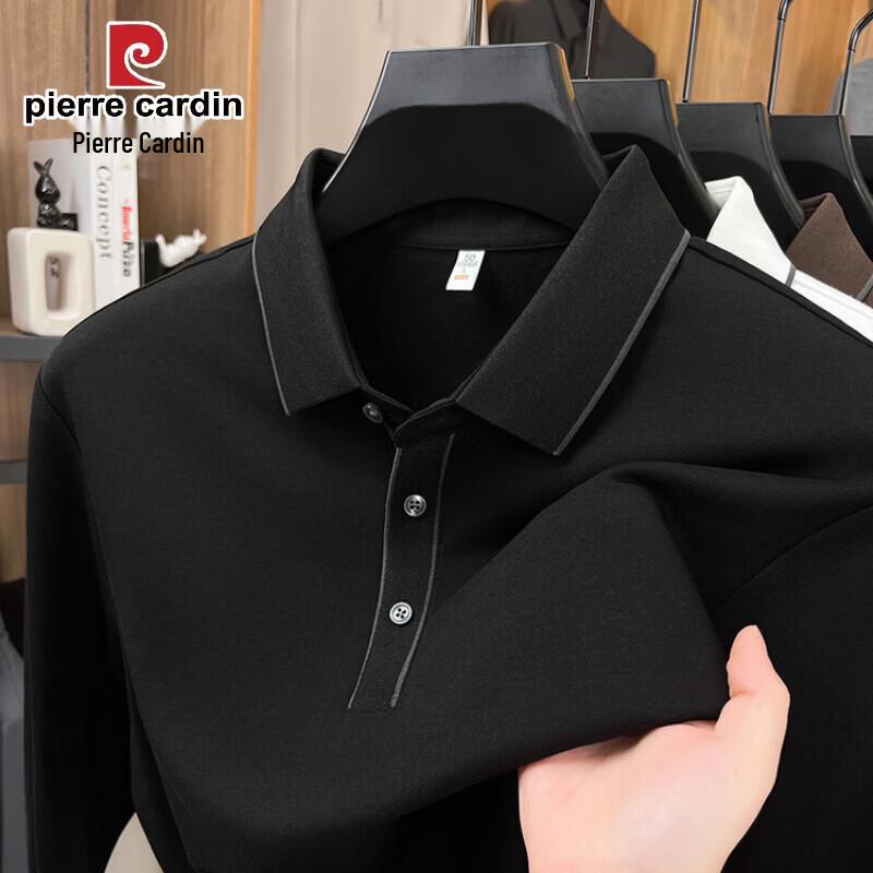Pierre Cardin Мужская футболка-поло с длинным рукавом из модала и хлопка