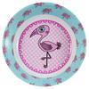 [R0636] - Тарелка глубокая меламиновая 'Saperlipopette' розово-синяя (Фламинго) - 19х5 см