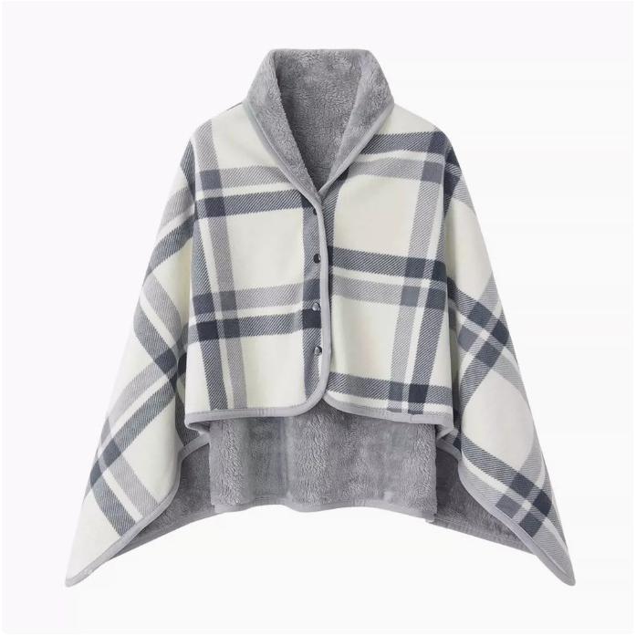 Lady Multifunction Doublelayer Tartan Plaid Blanket Scarf Wrap Shawl Winter Warm Elegant Womens Shawl Scarf Winter