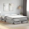 VidaXL Bed Frames with Drawers Sonoma Grey 160x200 Cm Engineered Wood, Bed, Storage Bed, Double Bed Frame, Bed 3280375