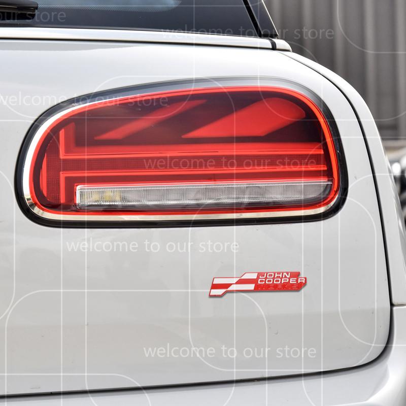 3D Новый автомобильный стикер JCW Эмблема из цинкового сплава для передней решетки For Mini Cooper S U25 J01 J05 Aceman F66 F65 F67 Наклейка-значок на задний багажник