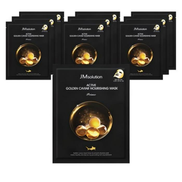 JMsolution Active Golden Caviar Nourishing Mask Prime, 30 ml × 10 sheets