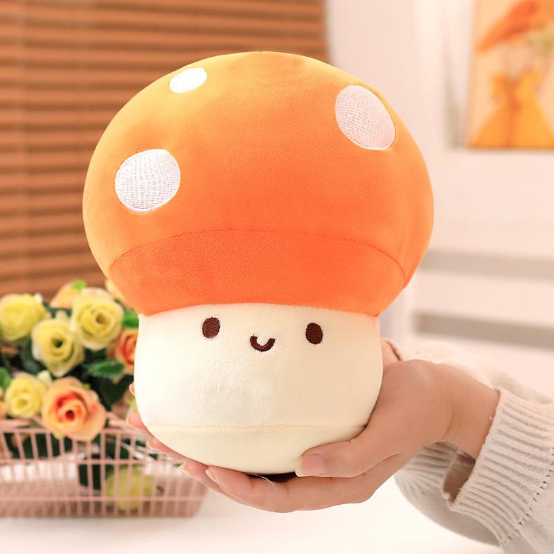 Cartoon Cute Expression Little Mushroom Doll Plush Toy Red Mushroom Doll Girl Bag Keychain Pendant