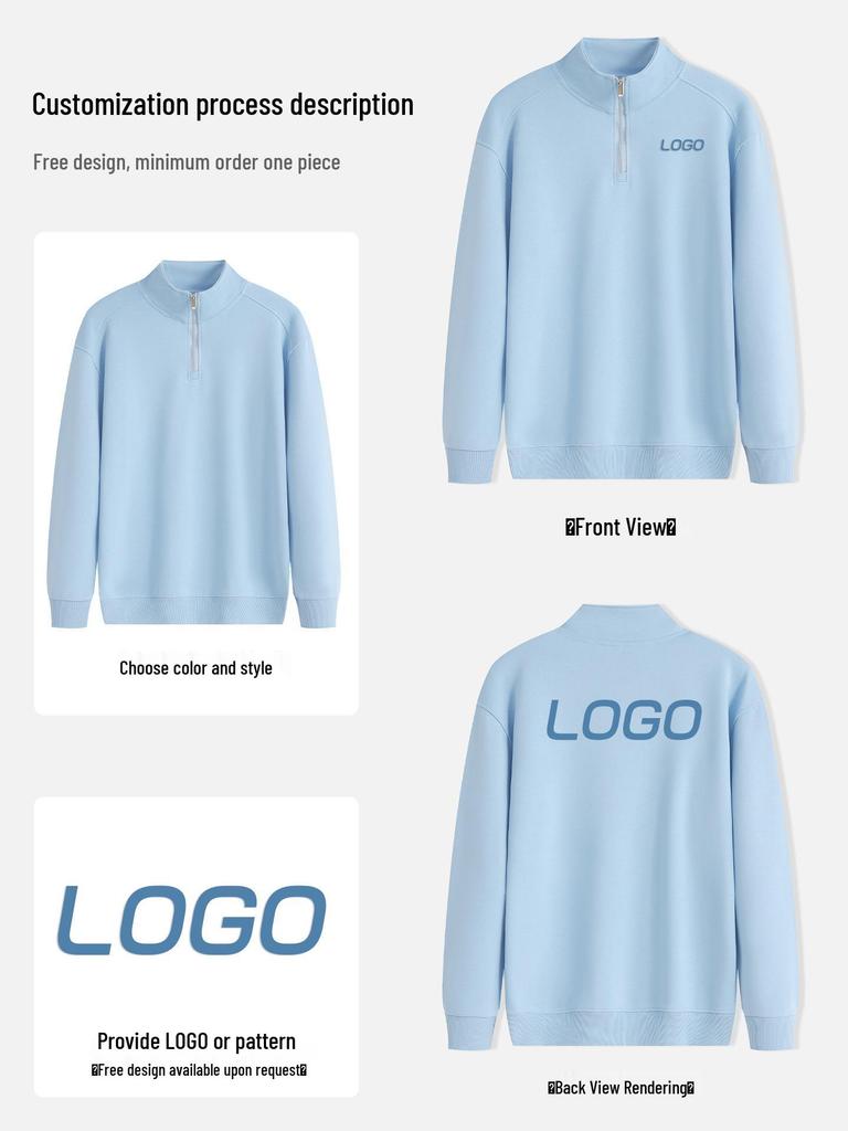 Custom Cotton Hoodie for Restaurant Waitstaff: Milk Tea, Coffee, BBQ - Autumn/Winter Workwear with Logo Print