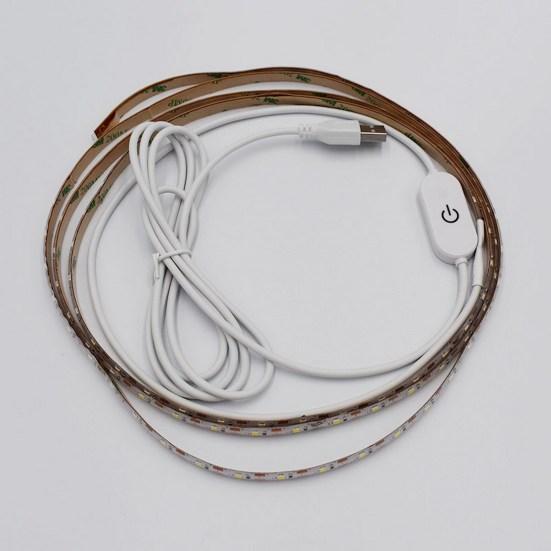 Светодиодная лента с регулируемой яркостью, без мерцания, самоклеящаяся, простая установка, USB-световая лента с функцией Plug-and-Play, офисные принадлежности