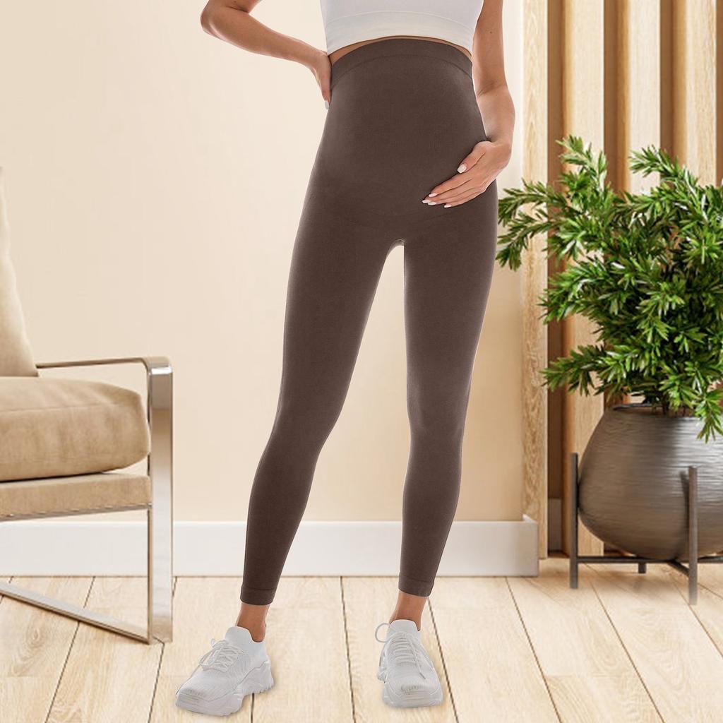 Беременные женщины в спортивных и повседневных леггинсах с облегающей посадкой и бесшовных штанах для йоги