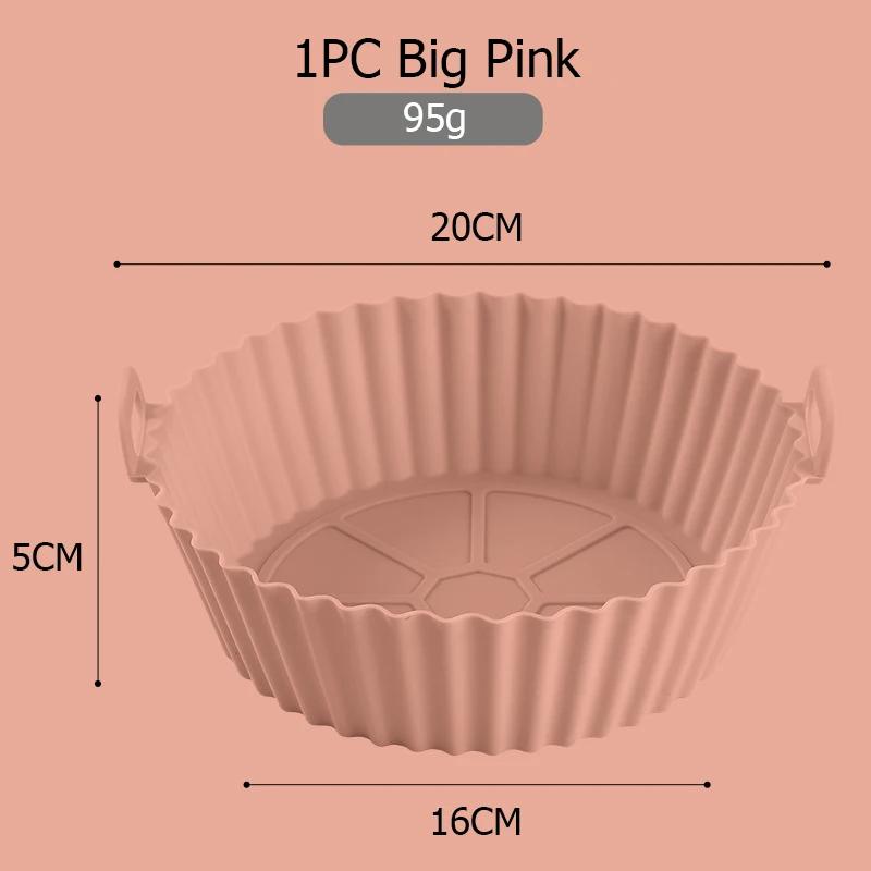 Air Fryer Silicone Liners Backing Tray Pizza Fried Chicken Airfryer Silicone Basket Reusable Airfryer Pan Liner Accessories