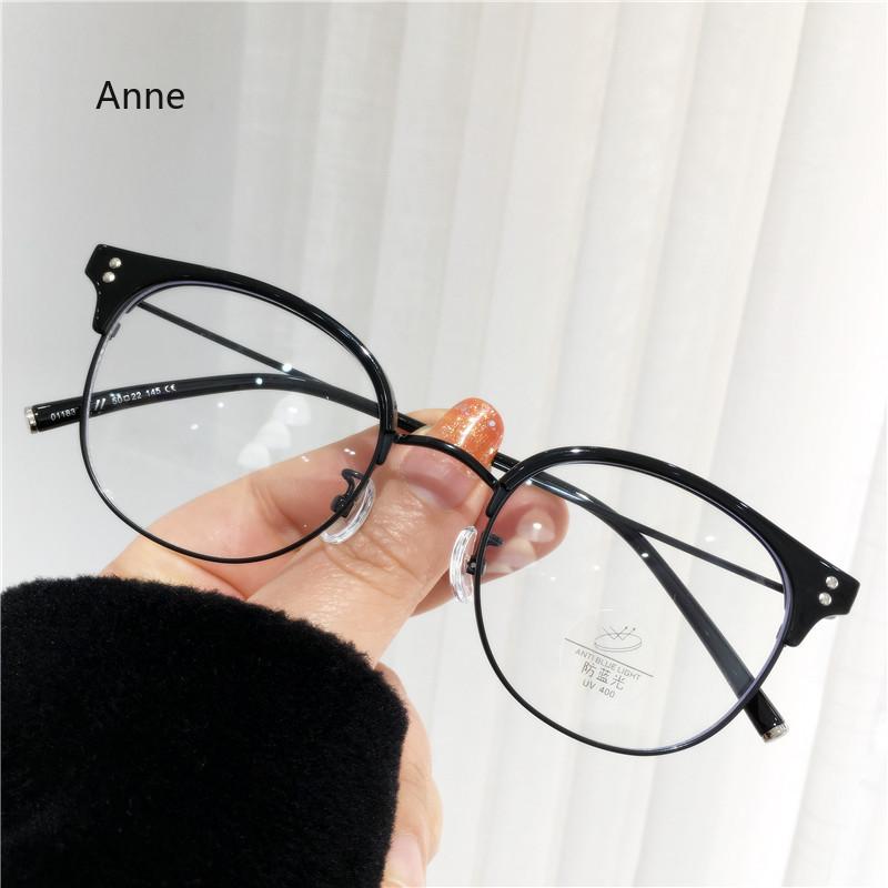 Round Myopia Glasses Men Women Clear Lens Prescription Eyeglasses Fashion Anti-Blue Ray Vintage Retro Diopter Eyewear 0 To -4.0