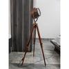 Copper Antique Marine Searchlight Nautical Tripod Floor Lamp Theater Spotlight