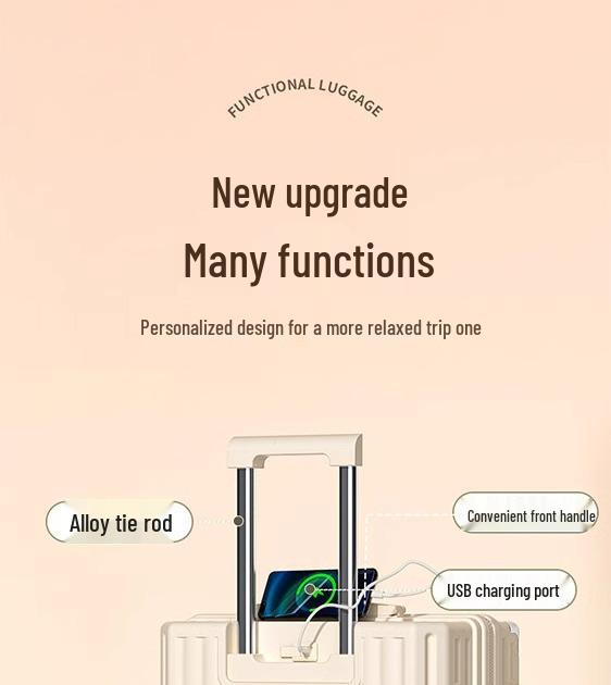 Женский прочный чемодан-тележка высокой ценности 20/24 дюйма для матери и ребенка с кодовым замком для путешествий