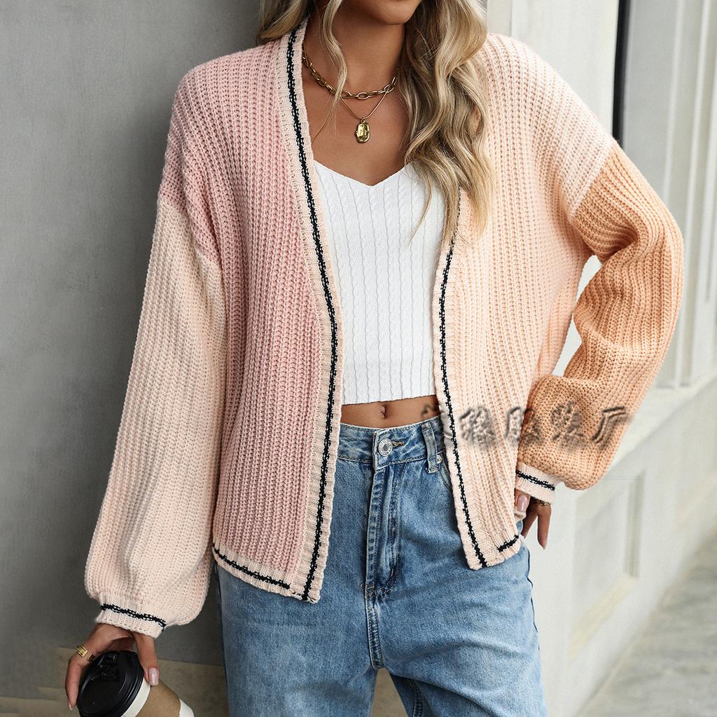 IHUASU Женский осенне-зимний темпераментный дорожный свободный вязаный кардиган куртка джемпер