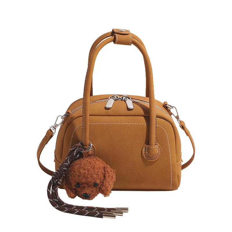 Retro Fashion Armpit Bag Women's New Maillard Bowling Bag New Trend Literary and Casual Shoulder Bag