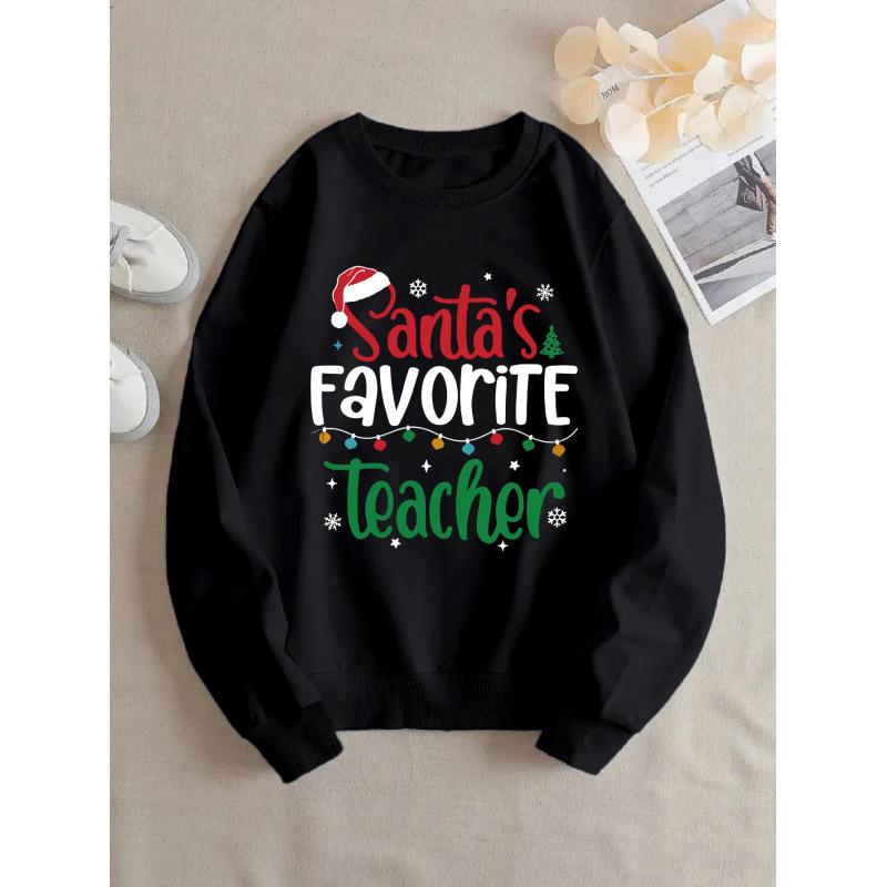 Women's Festive Santa Claus Fleece-Lined Christmas Hoodie