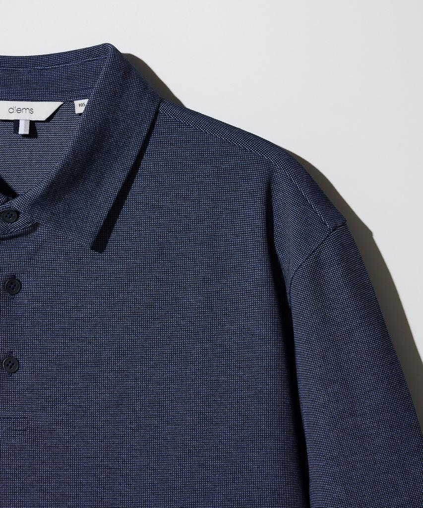 STCO Diems Ripple Knit Collared T-Shirt_Navy (Classic Fit)_Dtsxz05Csn