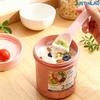JUSTINLAU 790ml/990ml Salad Oatmeal Cup Breakfast Double Cup Cereal Nut Yogurt Container Set With Dressing Holder Fork