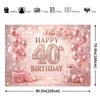 2D 40th Birthday Party Banner Background - Happy 40th Birthday Theme, Made of Polyester Material
