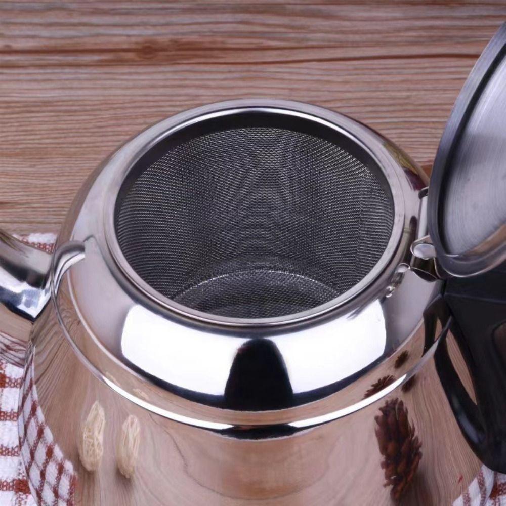 Removable Infuser Kettle Tea Stainless Steel Long Mouth Pot Teapot Gas Induction Cooker